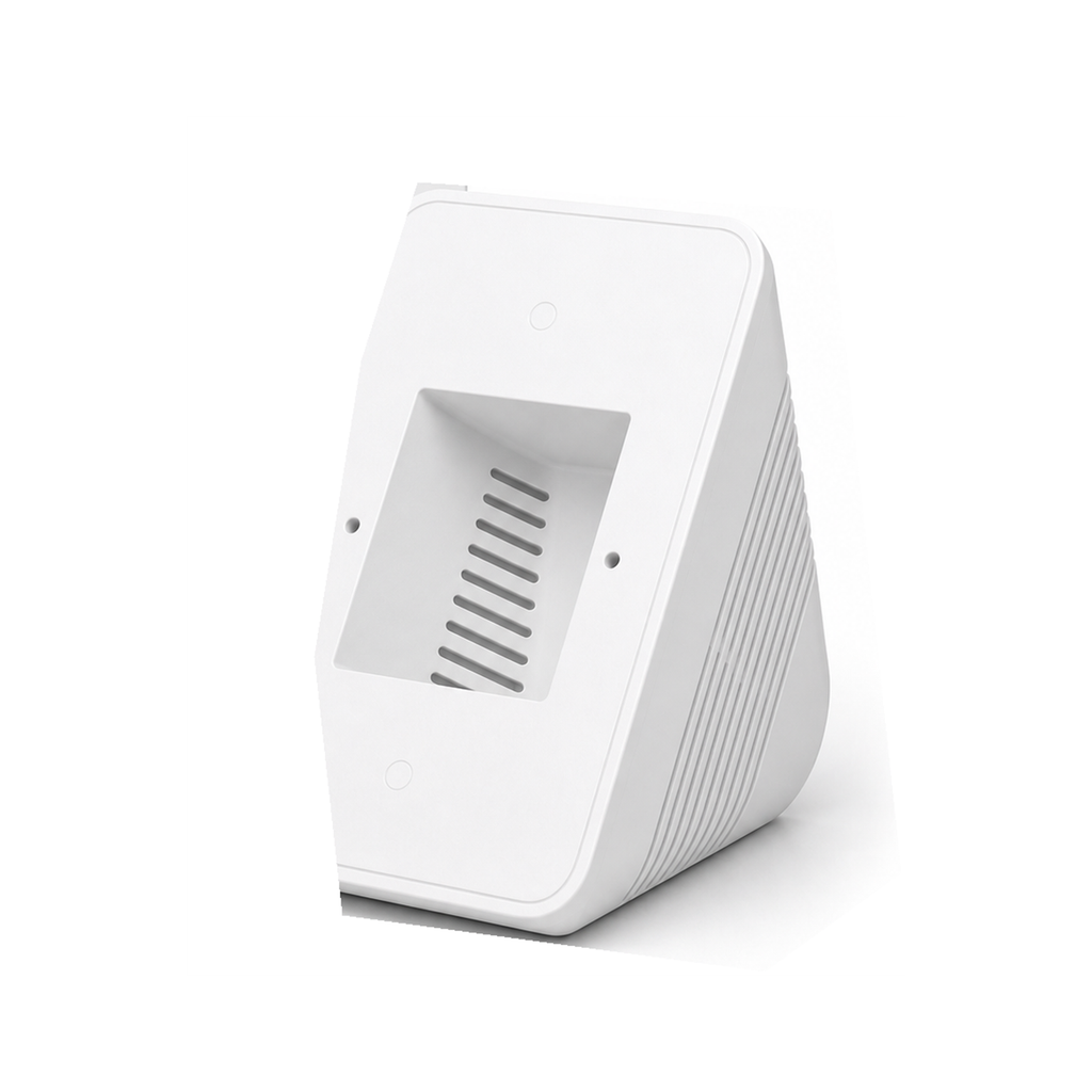 Boîtier support NéoHub Touch NS Pro blanc sur fond blanc.