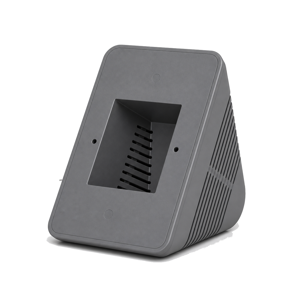 Boîtier support NéoHub Touch NS Pro noir sur fond blanc.