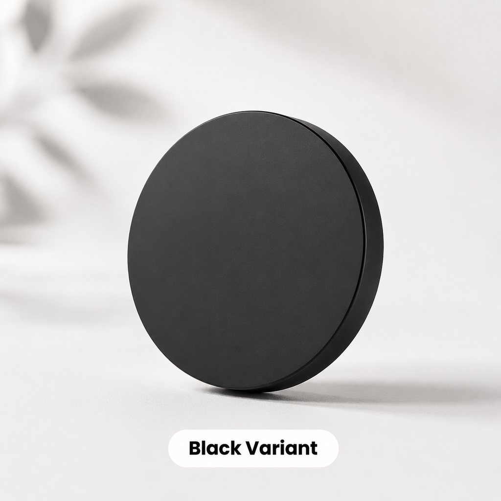 Black variant studio packshot of NeoKey Scene Comfort V2 round scene button