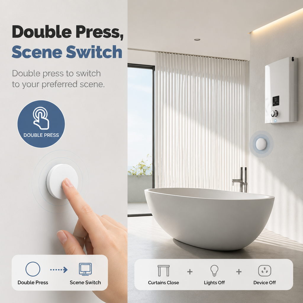 Double press scene switching with NeoKey Scene Comfort V2 button