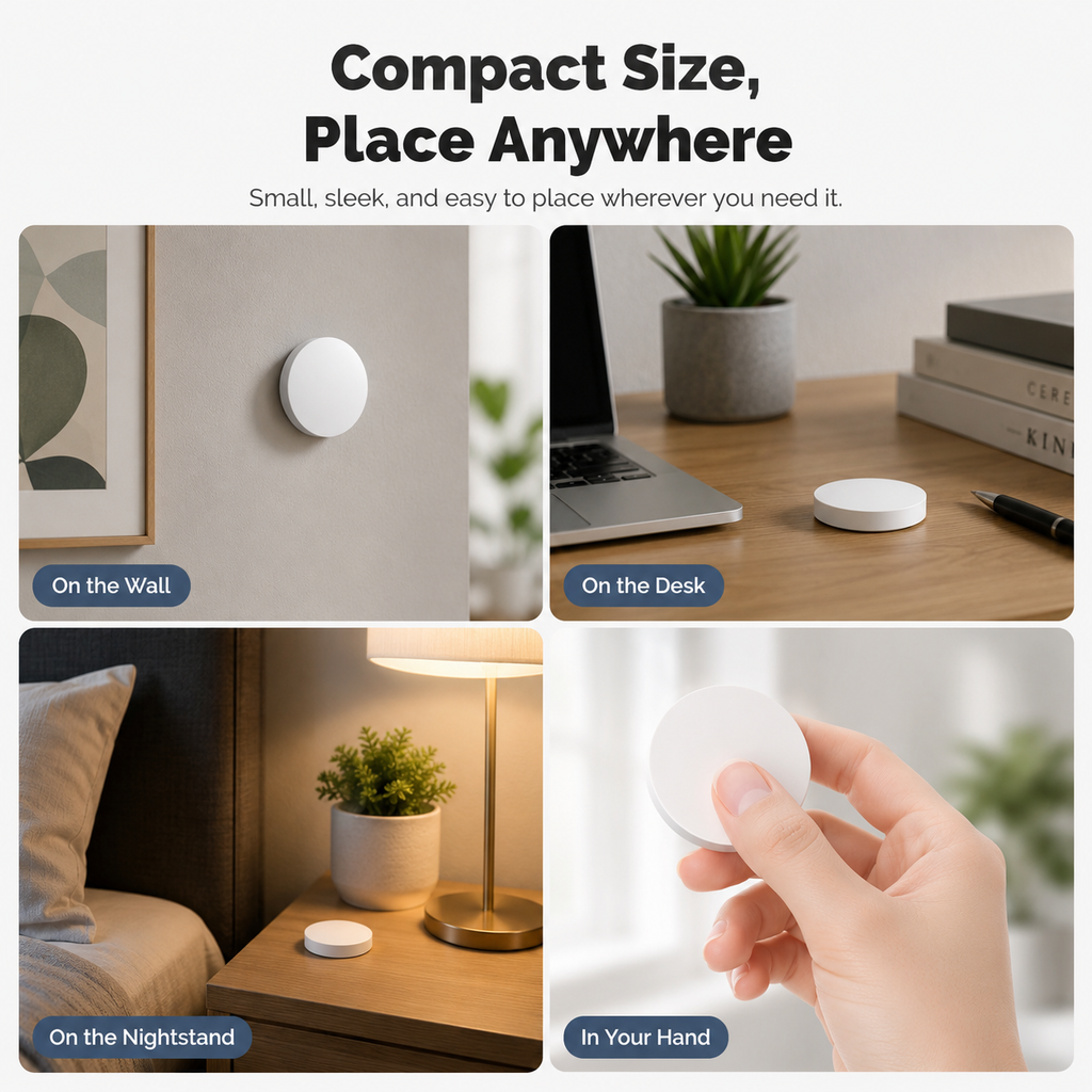 Feature overview for NeoKey Scene Comfort V2 battery powered Zigbee scene button