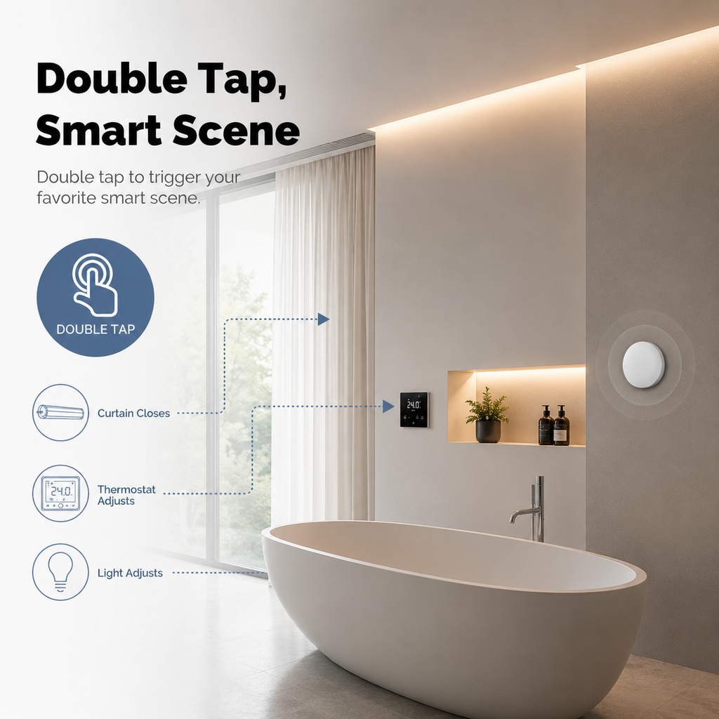 Long press living room scene control with NeoKey Scene Comfort V2 button
