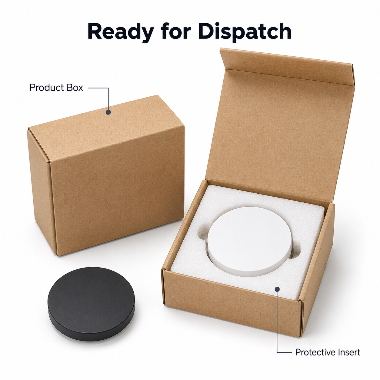 Ready for dispatch packaging image for NeoKey Scene Comfort V2 button