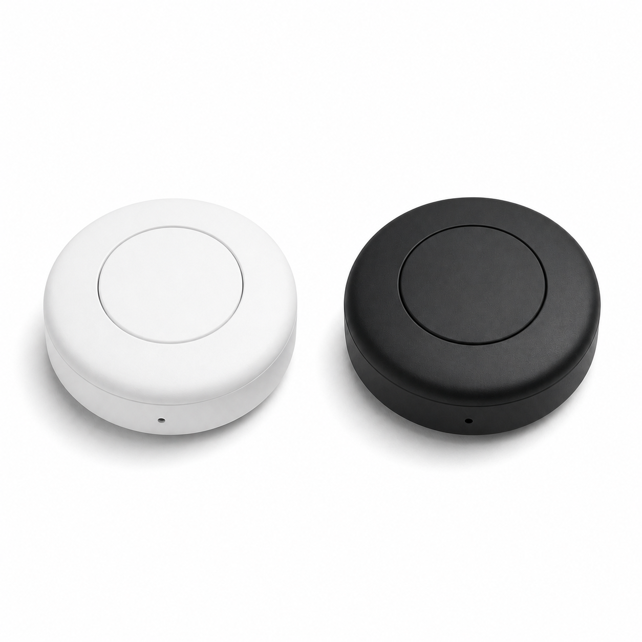 Telecommande scene ZigBee NeoKey blanche et noire sur fond blanc