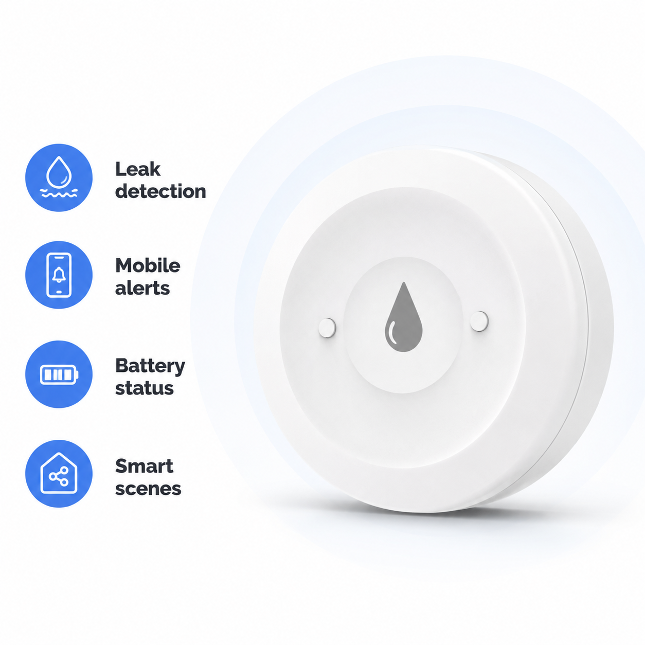 Key protection features card for NeoLeak water leak detector
