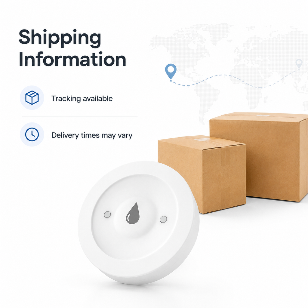 Neutral shipping information with package tracking and NeoLeak detector