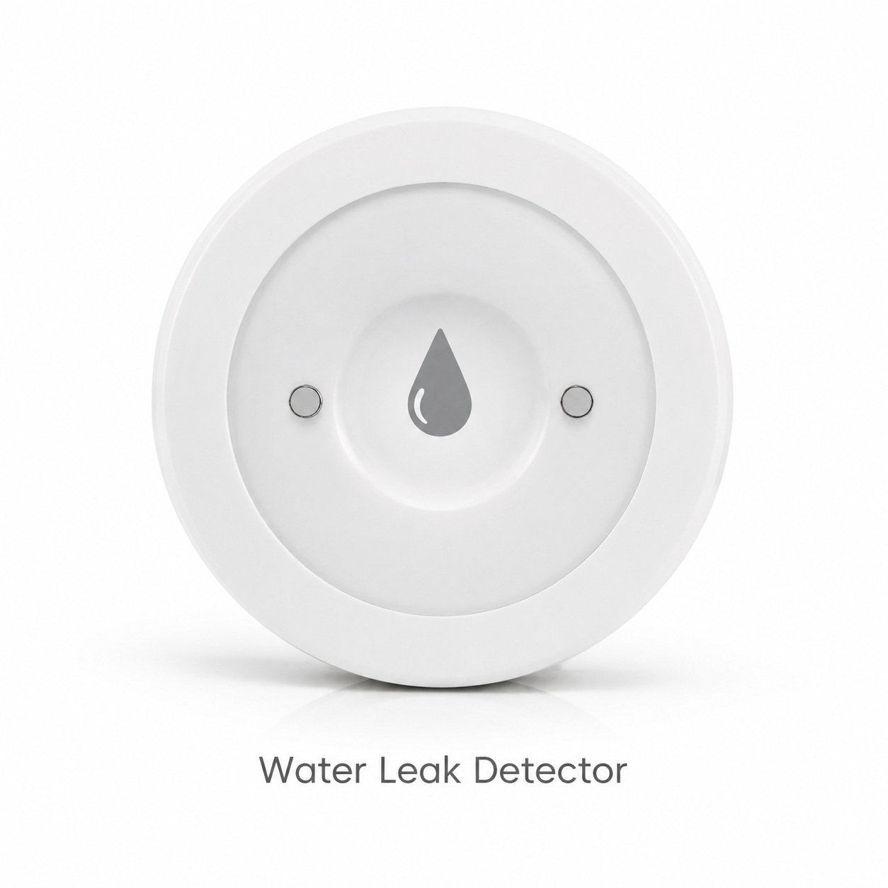Studio front packshot of round NeoLeak water leak detector