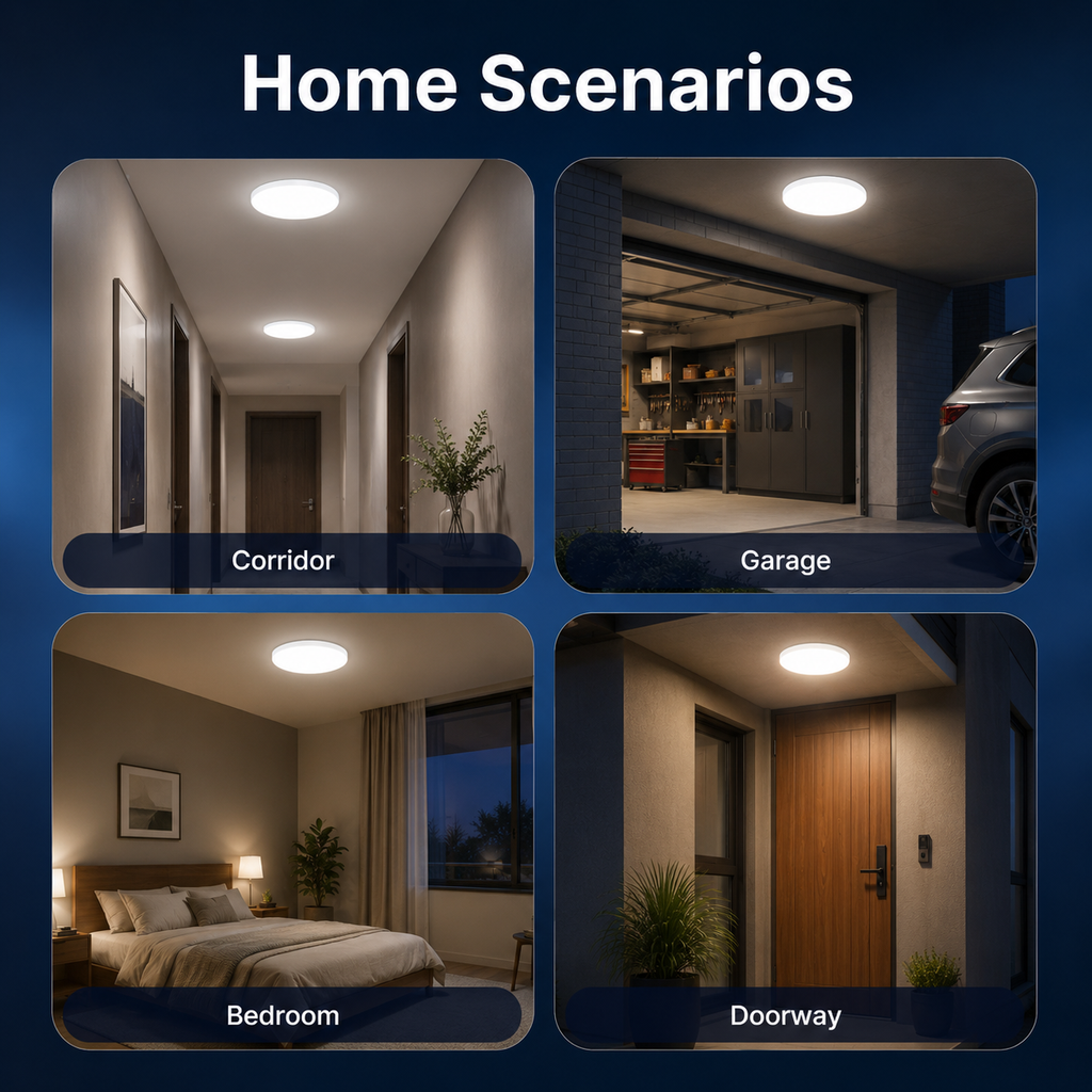 Applicable scenarios for smart LED ceiling light in home areas