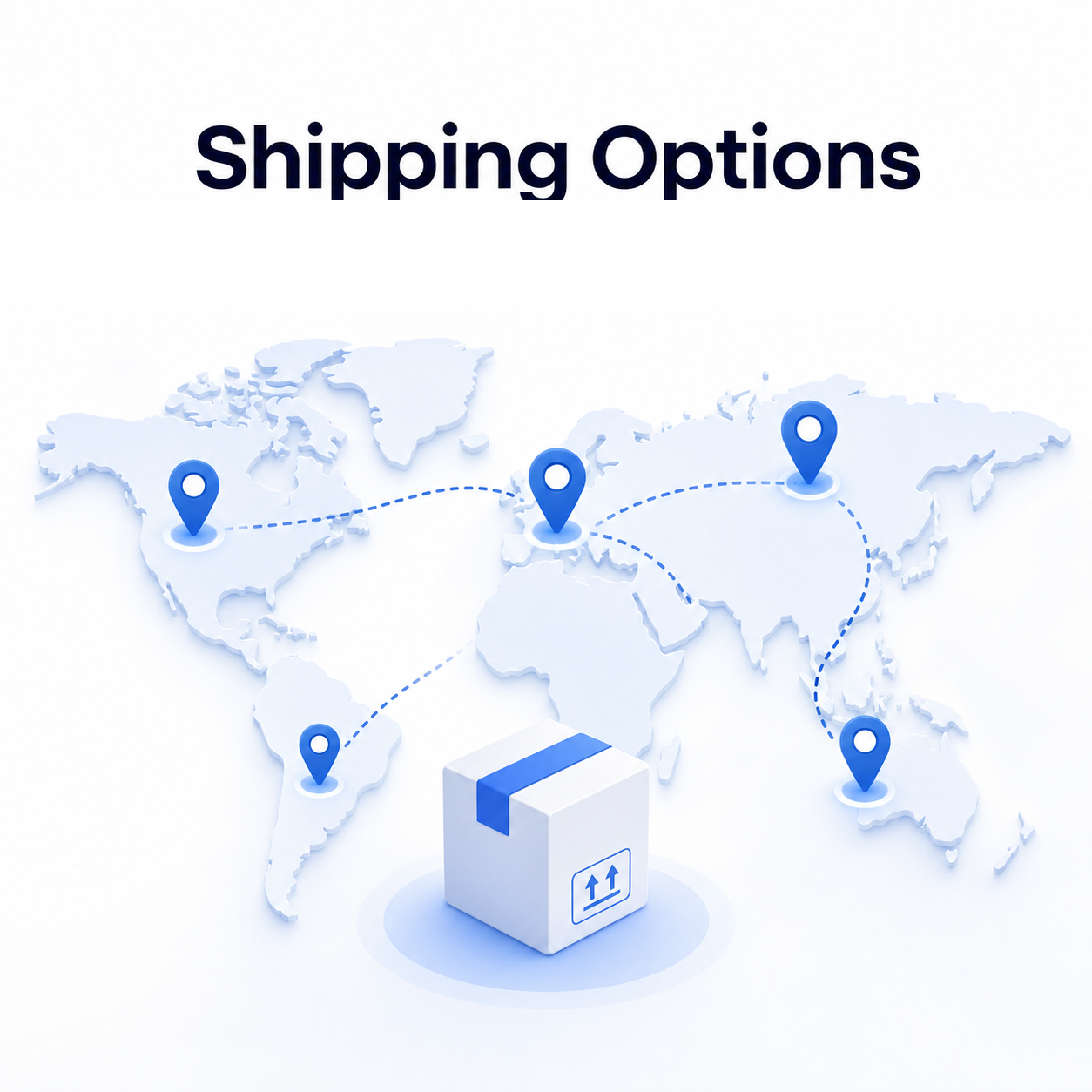 Generic shipping map graphic for smart ceiling light