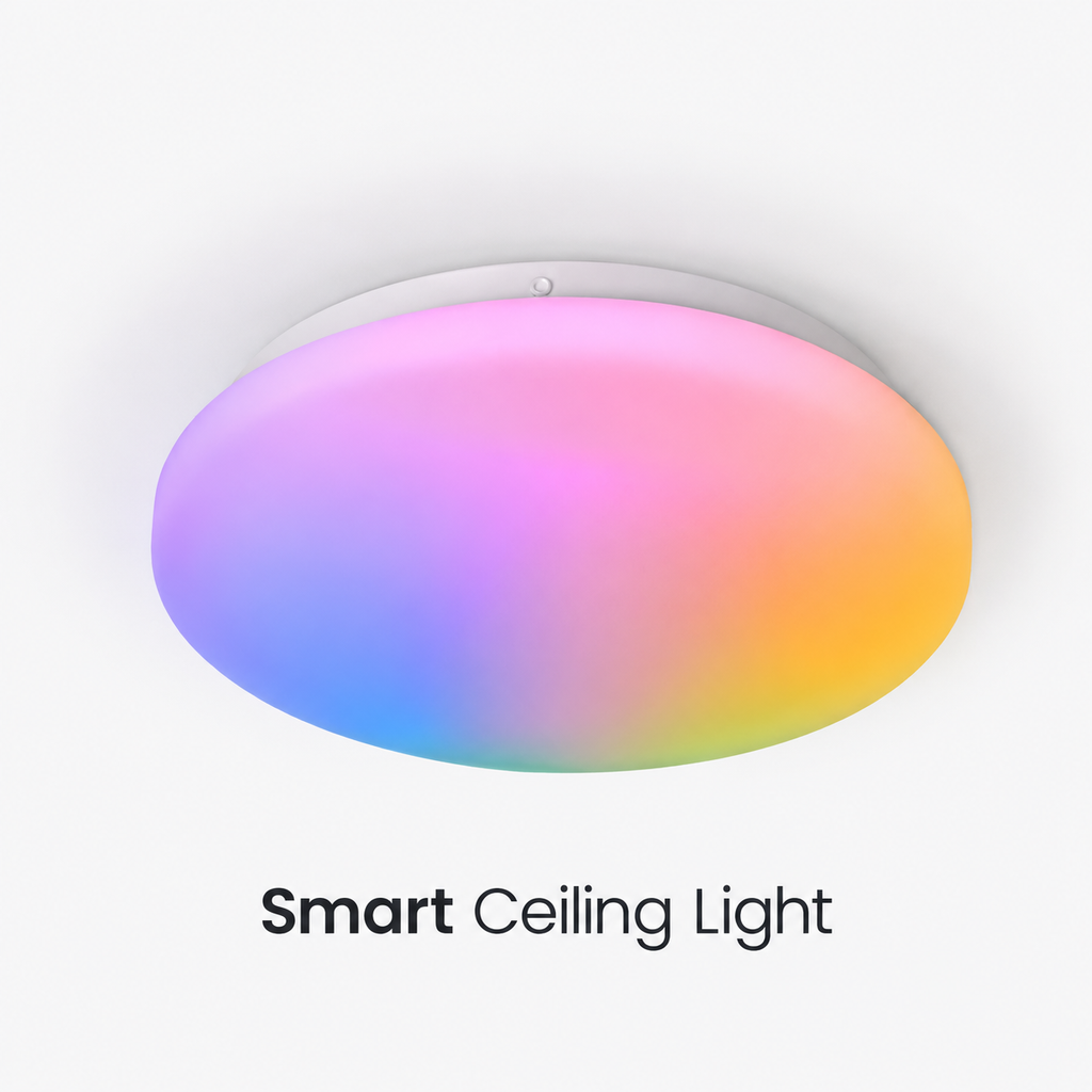 Studio packshot of RGB CCT ZigBee LED ceiling light