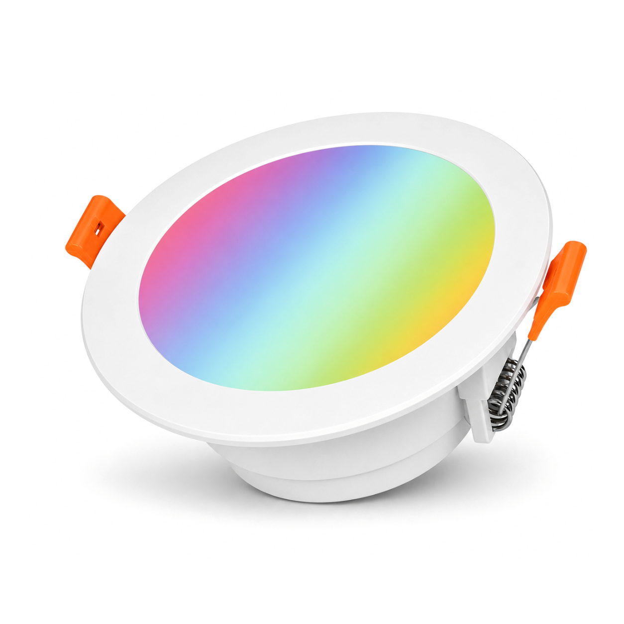 Spot LED RGB encastrable NéoLight Downlight Comfort 12W sur fond blanc