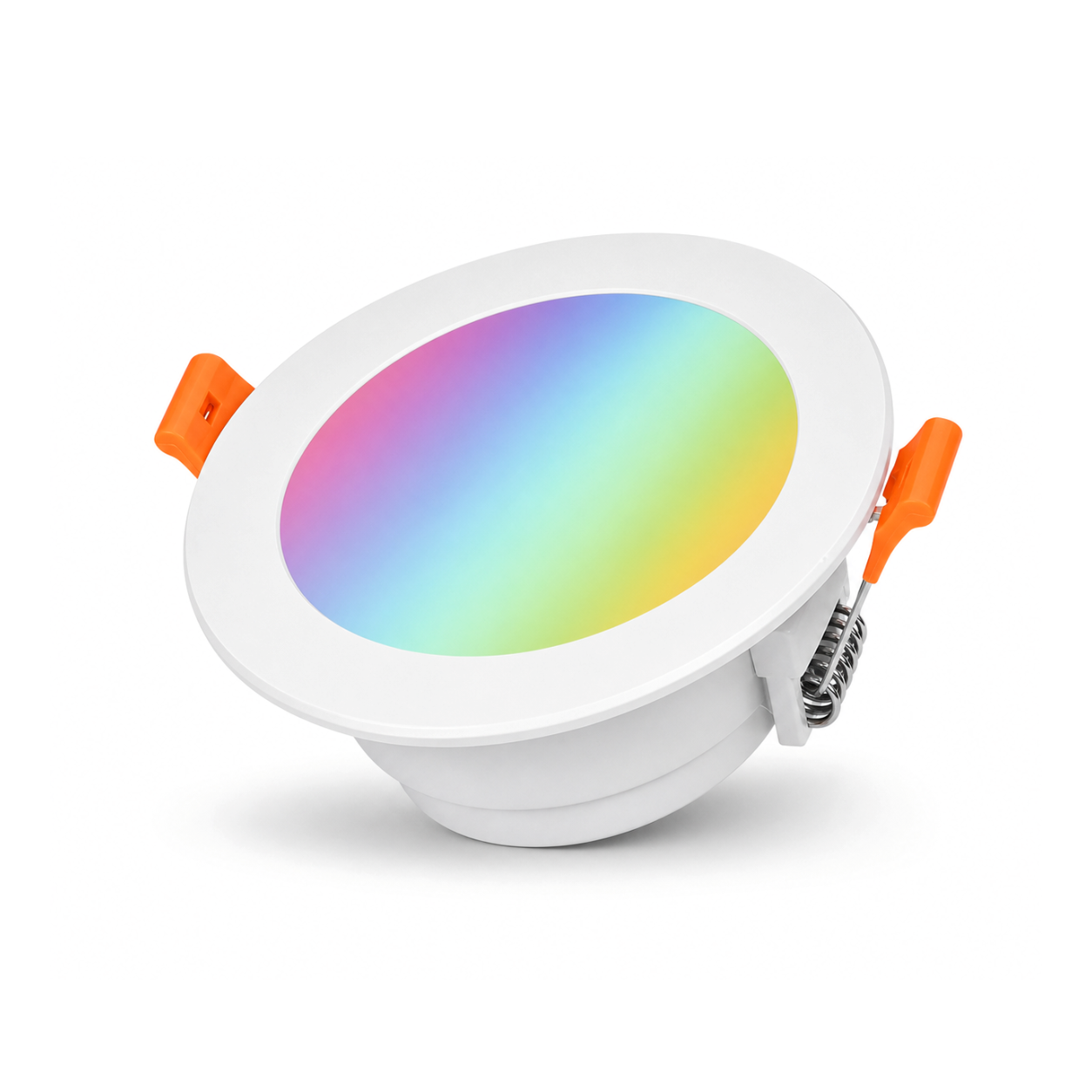 Spot LED RGB encastrable NéoLight Downlight Comfort 9W sur fond blanc