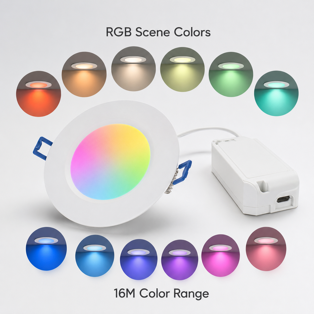 RGB scene color palette for NeoLight Zigbee 6W recessed downlight
