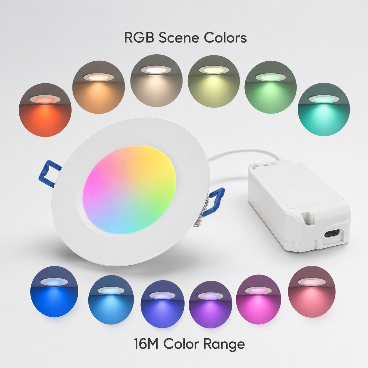 RGB scene color palette for NeoLight Zigbee 6W recessed downlight