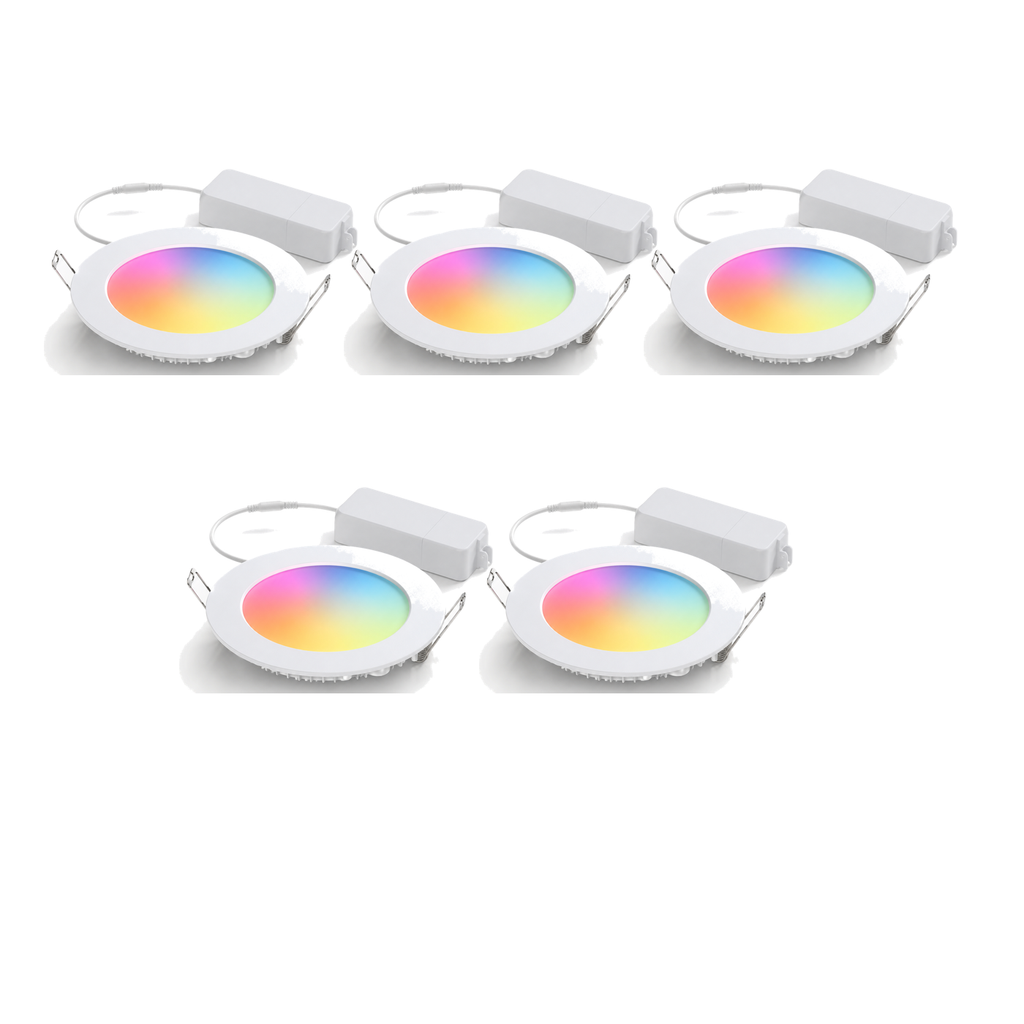 Spots LED encastrables NeoLight Downlight Comfort ZigBee RGB 6W lot de 5
