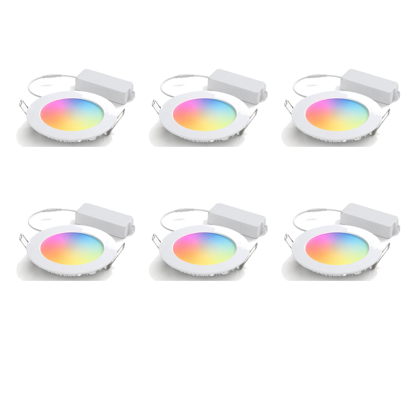 Spots LED encastrables NeoLight Downlight Comfort ZigBee RGB 6W lot de 6