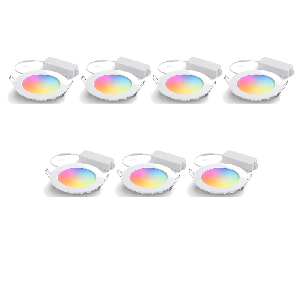 Spots LED encastrables NeoLight Downlight Comfort ZigBee RGB 6W lot de 7