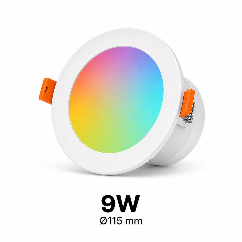 9W variant studio image of ZigBee RGB recessed downlight