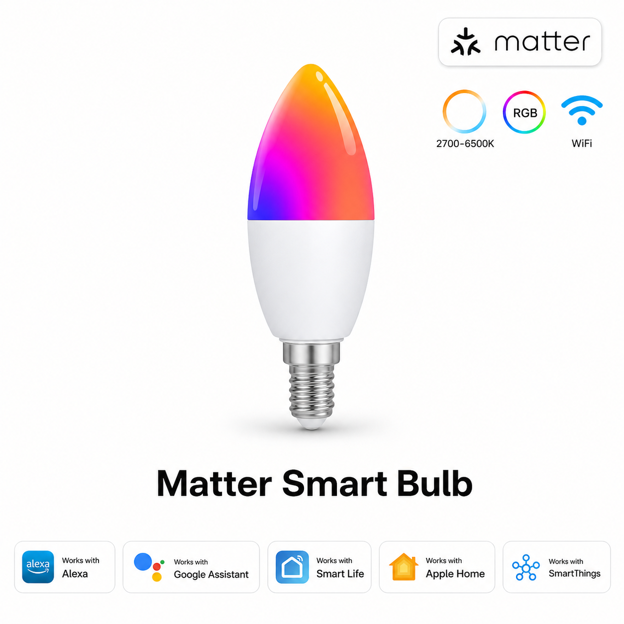 NéoLight E14 Matter Comfort clean Matter smart bulb hero image