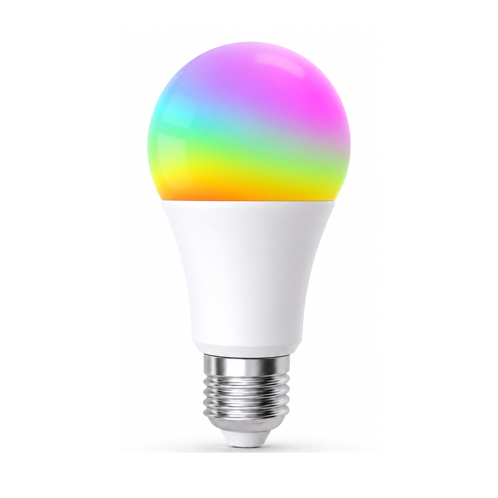 Ampoule LED ZigBee RGB 9W NéoLight E27 Comfort sur fond blanc