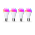 Lot de 4 ampoules LED E27 Wi-Fi Matter RGB CCT 14W Neolight sur fond blanc