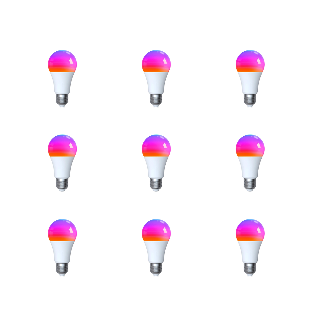 Ampoules LED NeoLight E27 Matter Comfort Wi-Fi Matter RGB 9W lot de 9