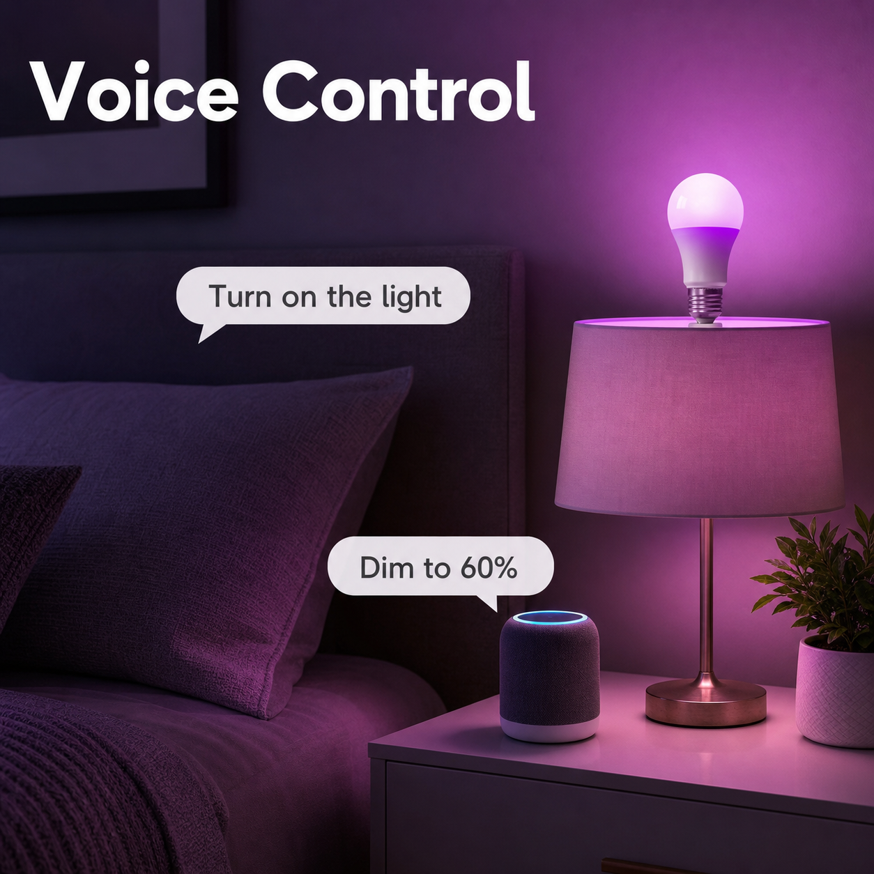 Generic voice control scene for E27 smart bulb