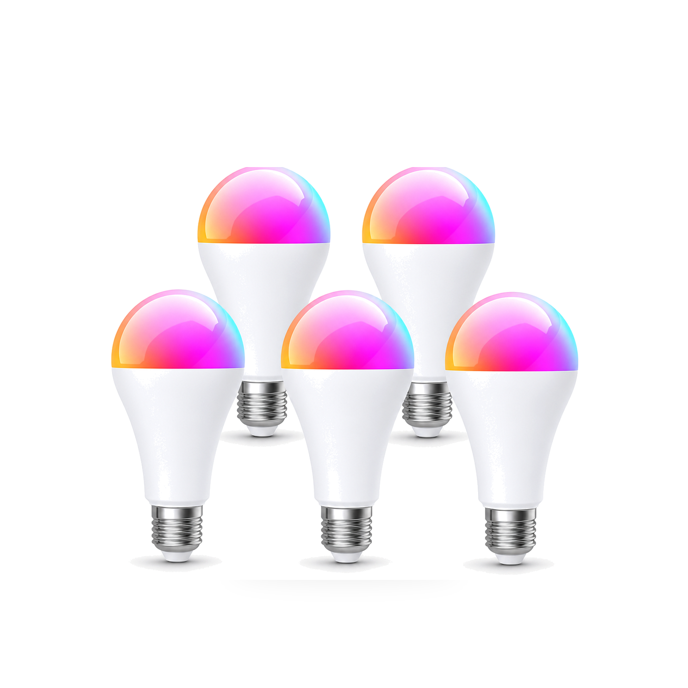 NeoLight E27 ZigBee Comfort ampoule LED RGB CCT 14W lot de 5 sur fond blanc