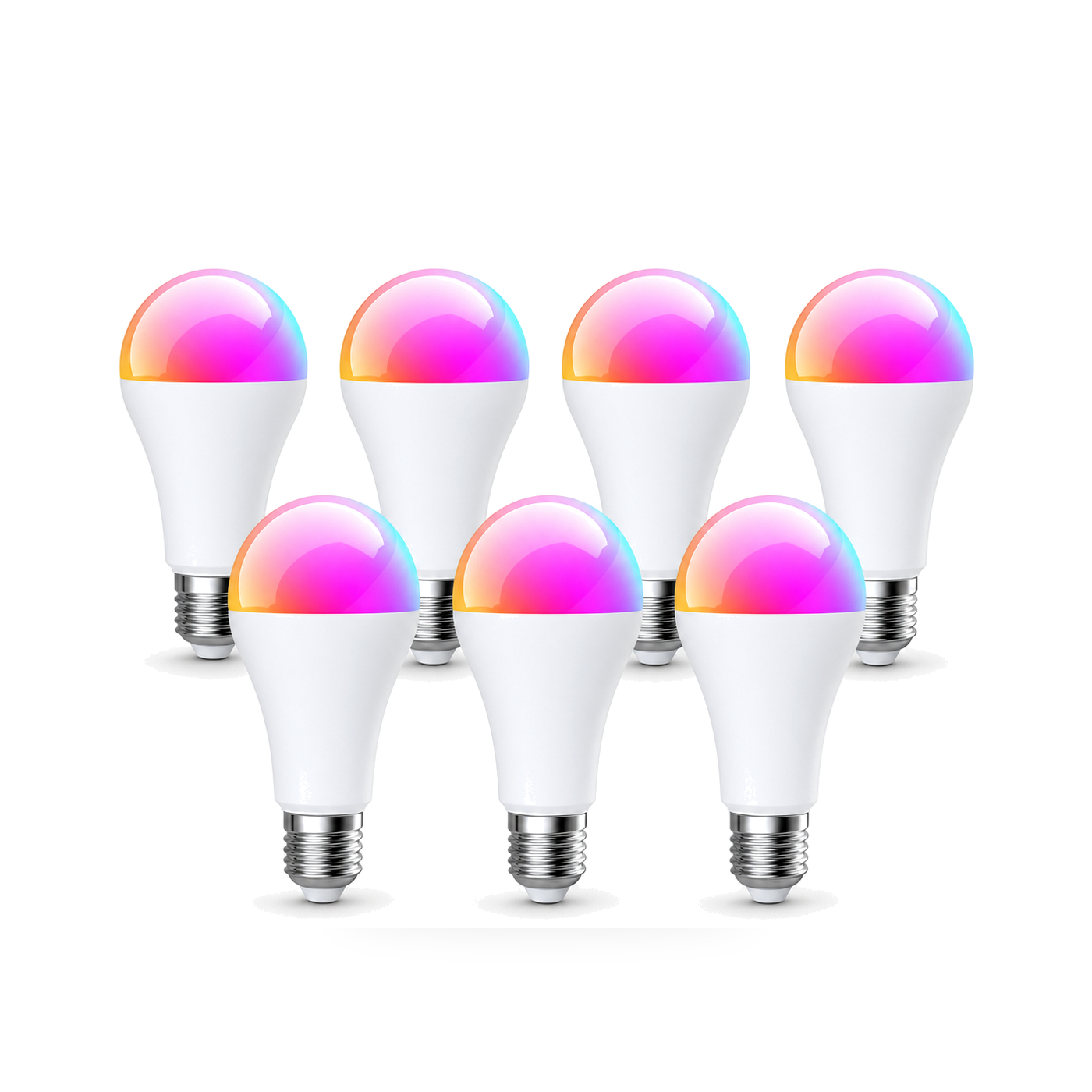 NeoLight E27 ZigBee Comfort ampoule LED RGB CCT 14W lot de 7 sur fond blanc