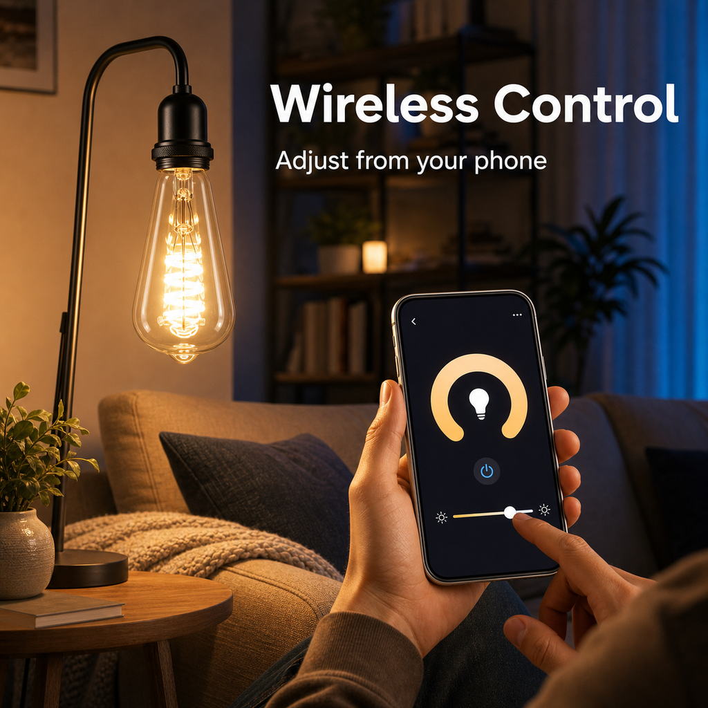 Wireless phone control for ST64 Edison smart bulb