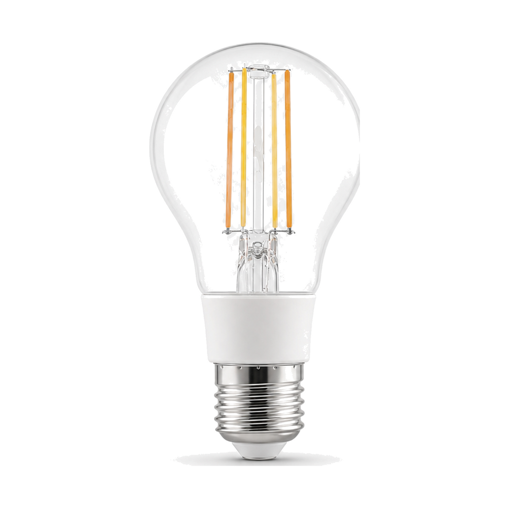 Lot de 1 ampoule LED E27 Wi-Fi filament sur fond blanc