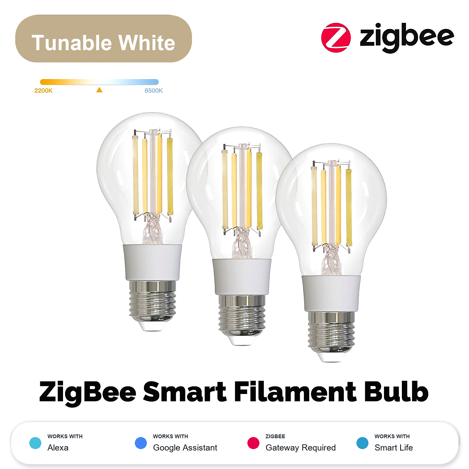 NéoLight Filament Comfort 3 PCS ZigBee filament bulb pack