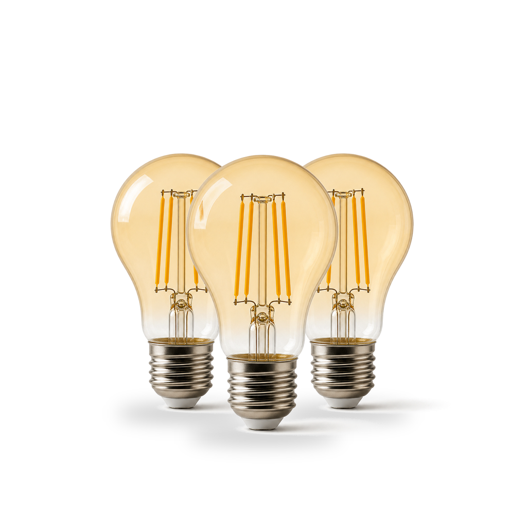 NeoLight Filament E27 Wi-Fi Comfort lot de 3 ampoules sur fond blanc