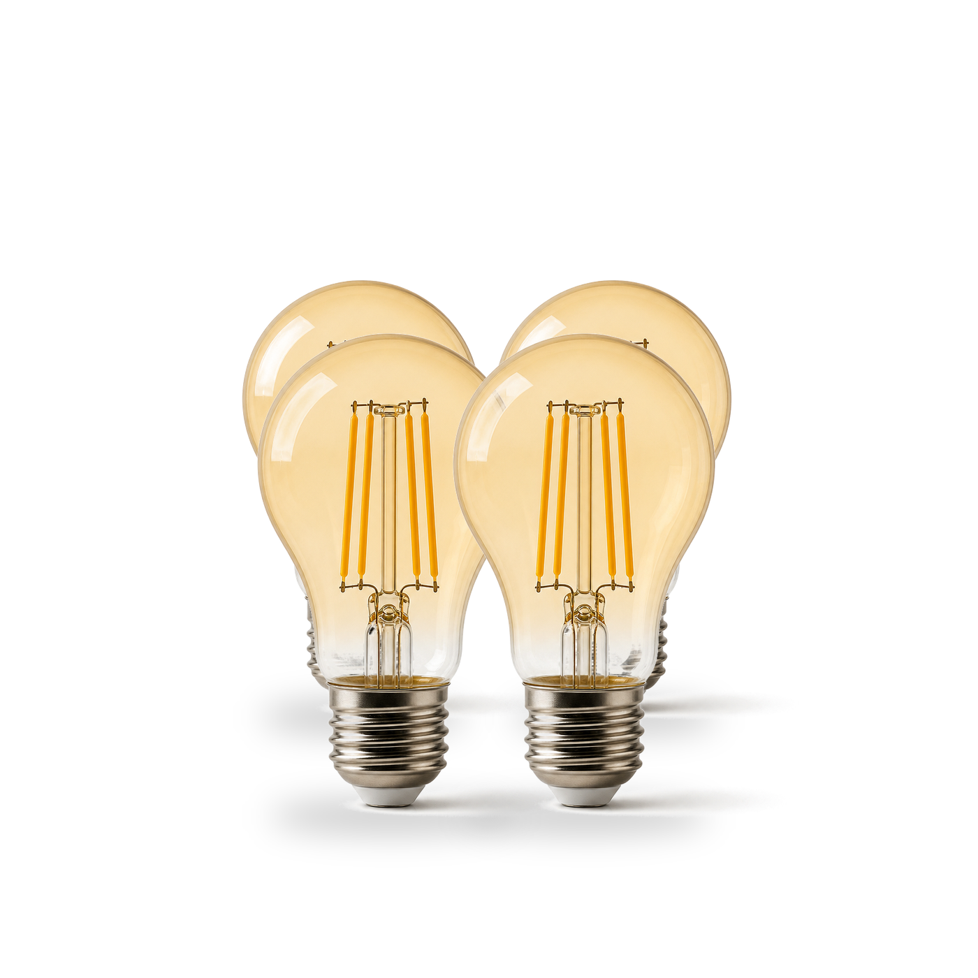 NeoLight Filament E27 Wi-Fi Comfort lot de 4 ampoules sur fond blanc