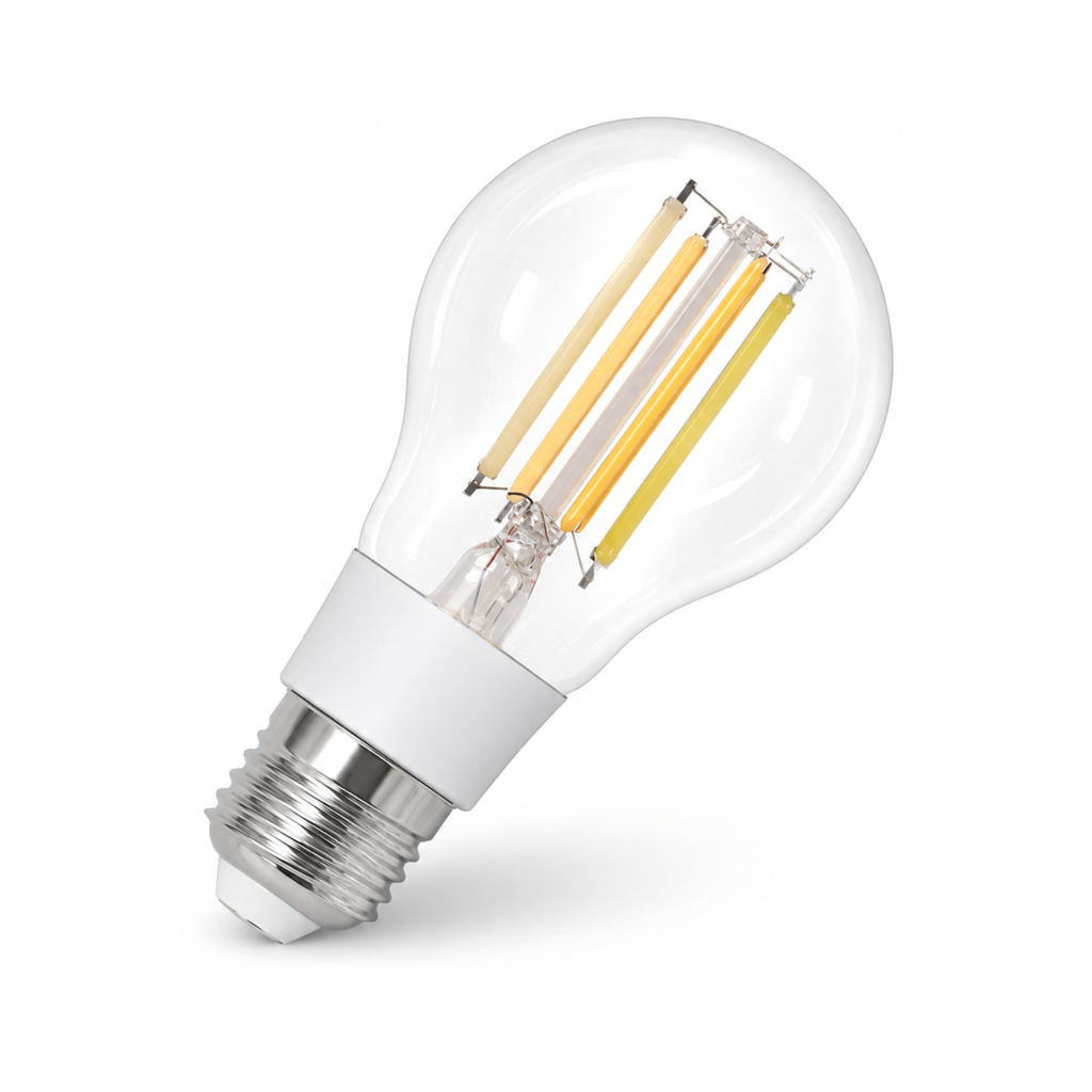 Lot de 1 ampoule LED E27 Matter filament sur fond blanc