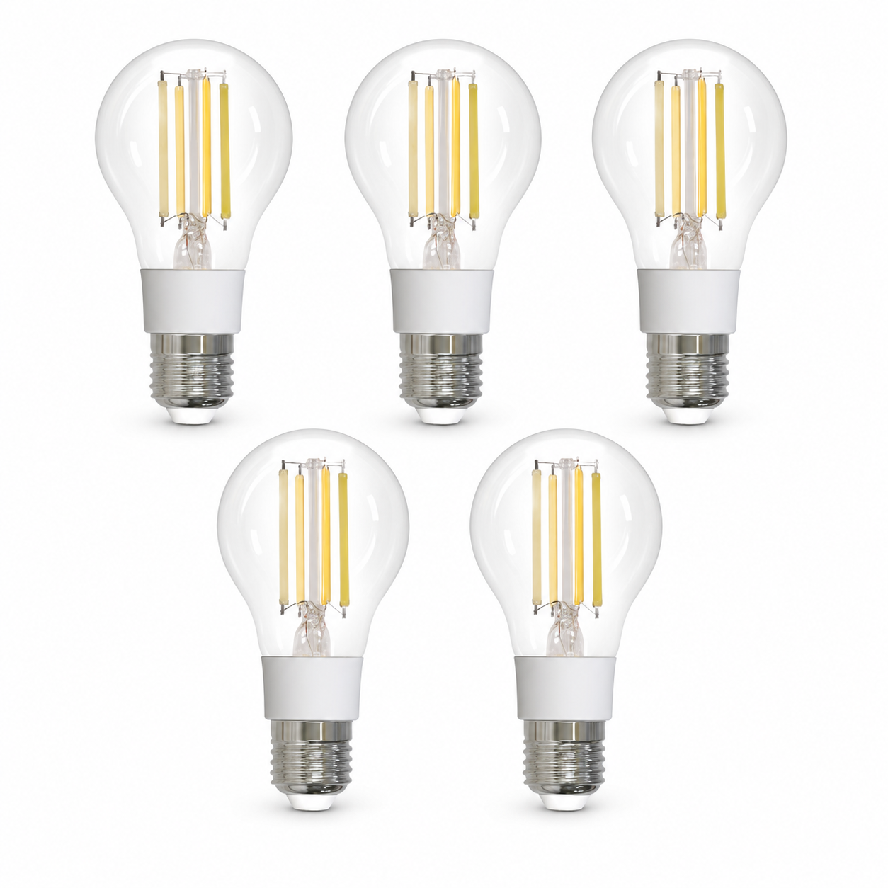 Five bulb pack variant for Matter E27 filament smart bulbs