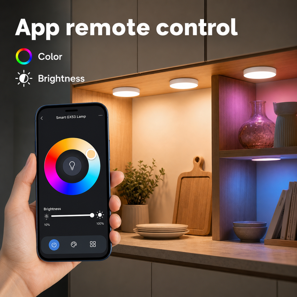 Contrôle mobile de l'ampoule LED intelligente GX53