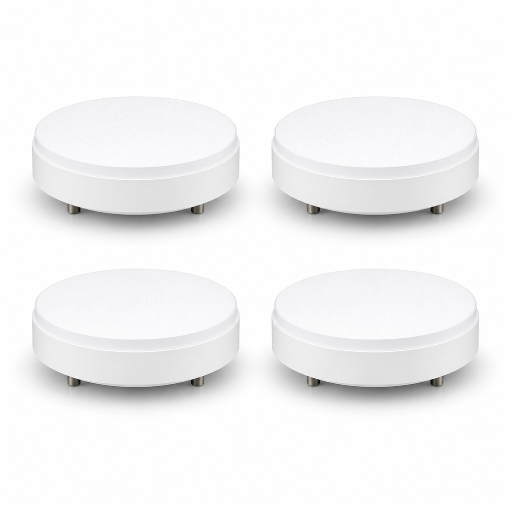 Packshot studio de quatre ampoules LED intelligentes GX53