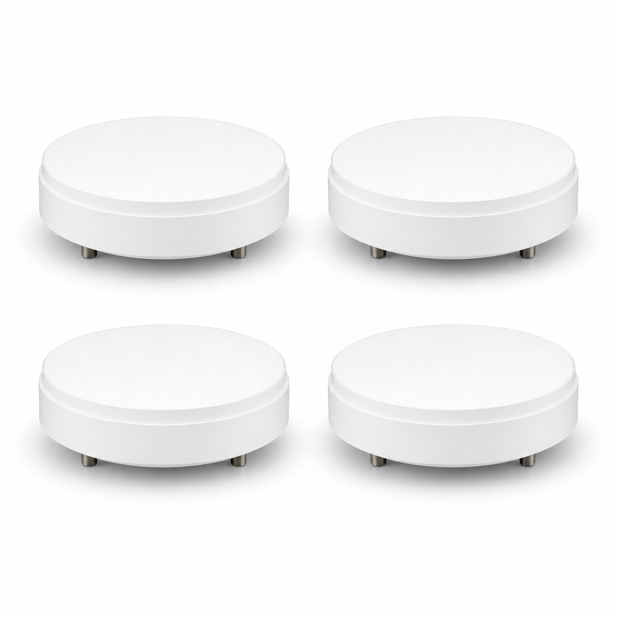 Packshot studio de quatre ampoules LED intelligentes GX53