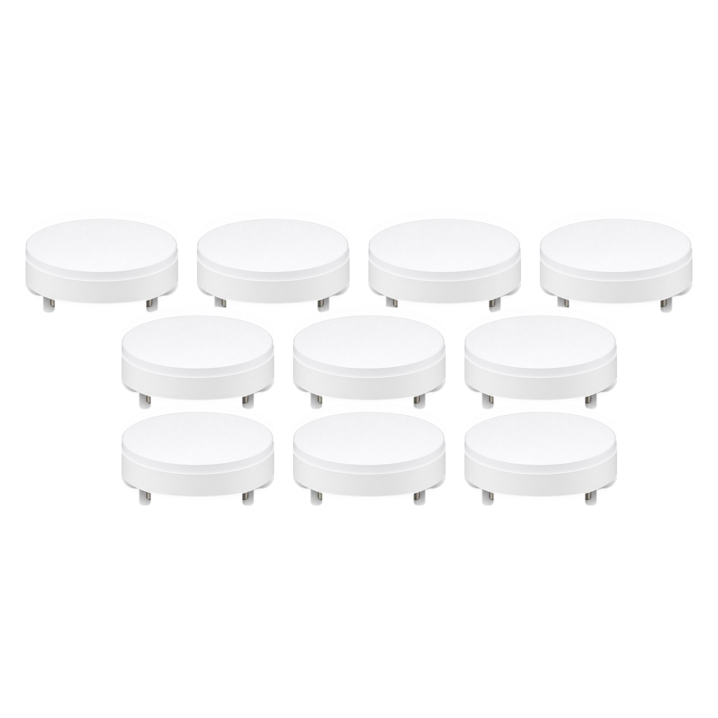 Ampoules LED GX53 ZigBee RGB NéoLight en lot de 10 sur fond blanc