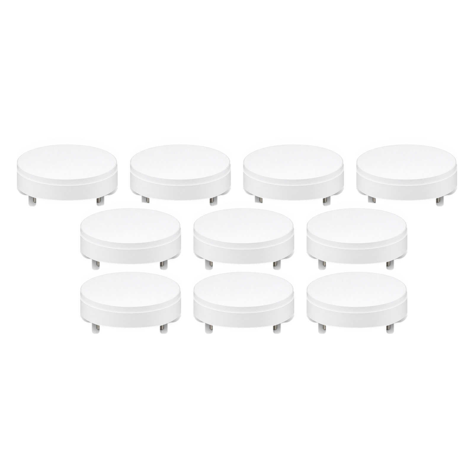Ampoules LED GX53 ZigBee RGB NéoLight en lot de 10 sur fond blanc
