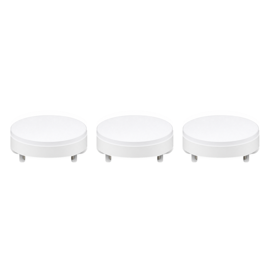 Ampoules LED GX53 ZigBee RGB NéoLight en lot de 3 sur fond blanc