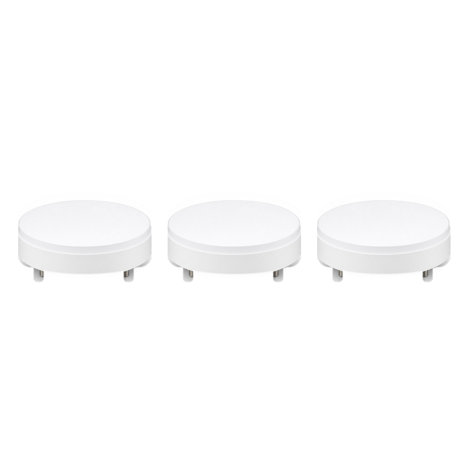 Ampoules LED GX53 ZigBee RGB NéoLight en lot de 3 sur fond blanc