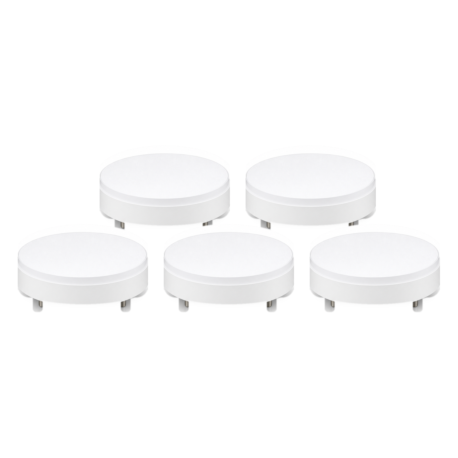Ampoules LED GX53 ZigBee RGB NéoLight en lot de 5 sur fond blanc
