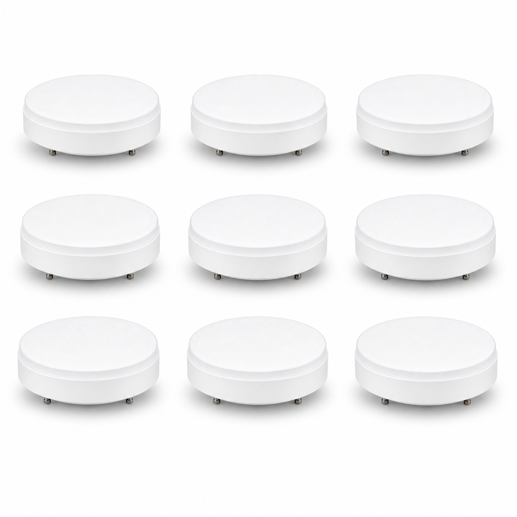 Packshot studio de neuf ampoules LED intelligentes GX53