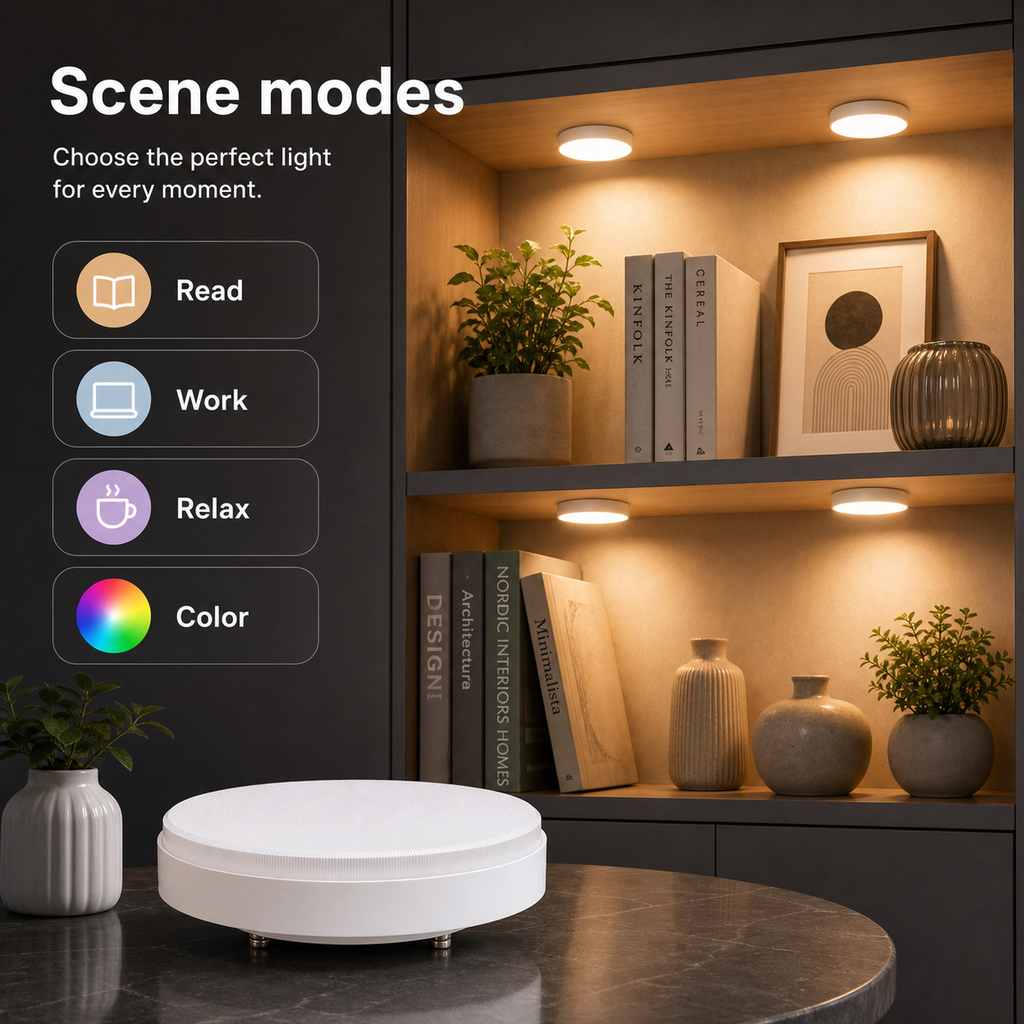 Modes de scène de l'ampoule LED intelligente GX53