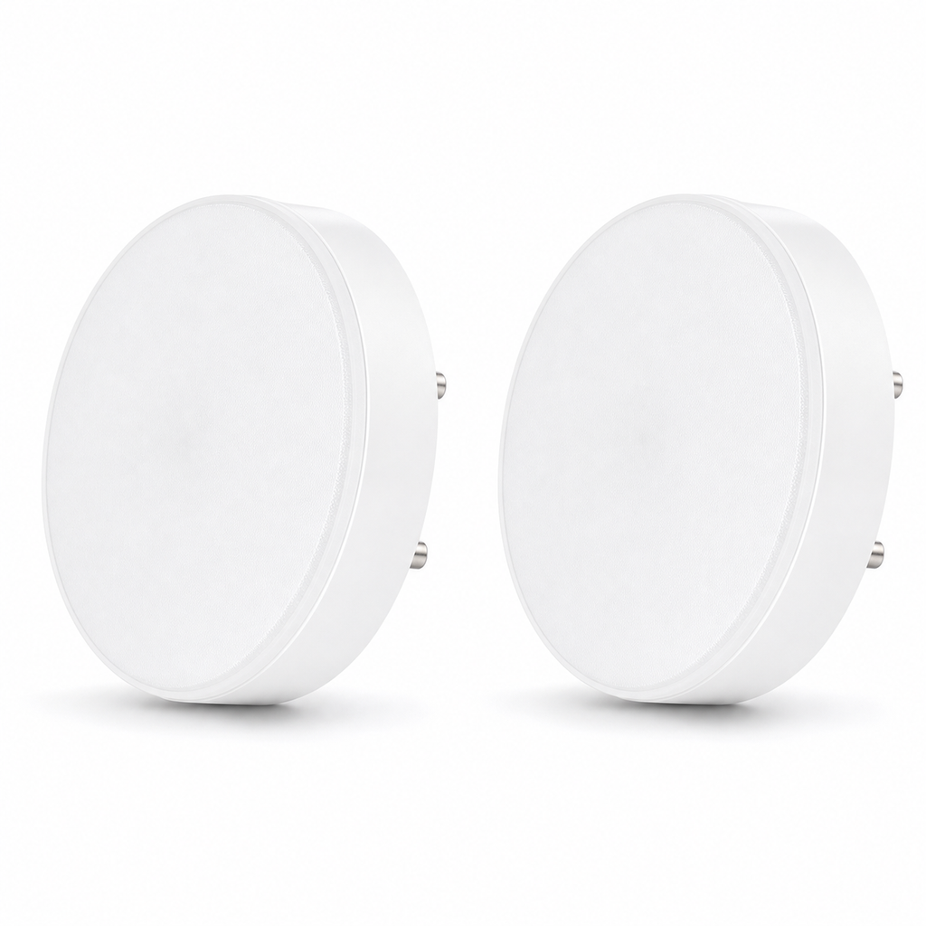 Vue latérale de deux ampoules LED intelligentes GX53