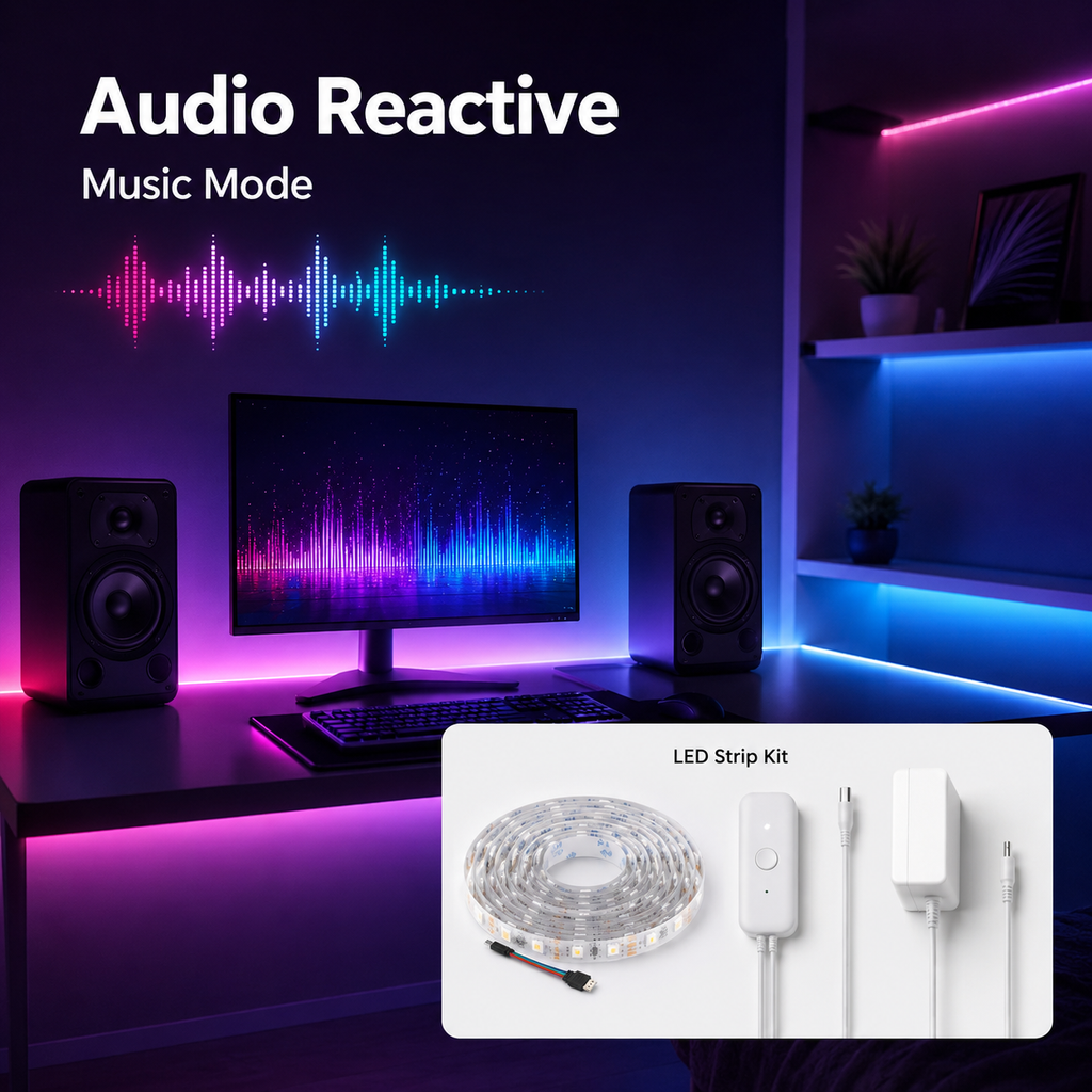 Audio reactive lighting scene for NeoLight RGB5050 LED strip