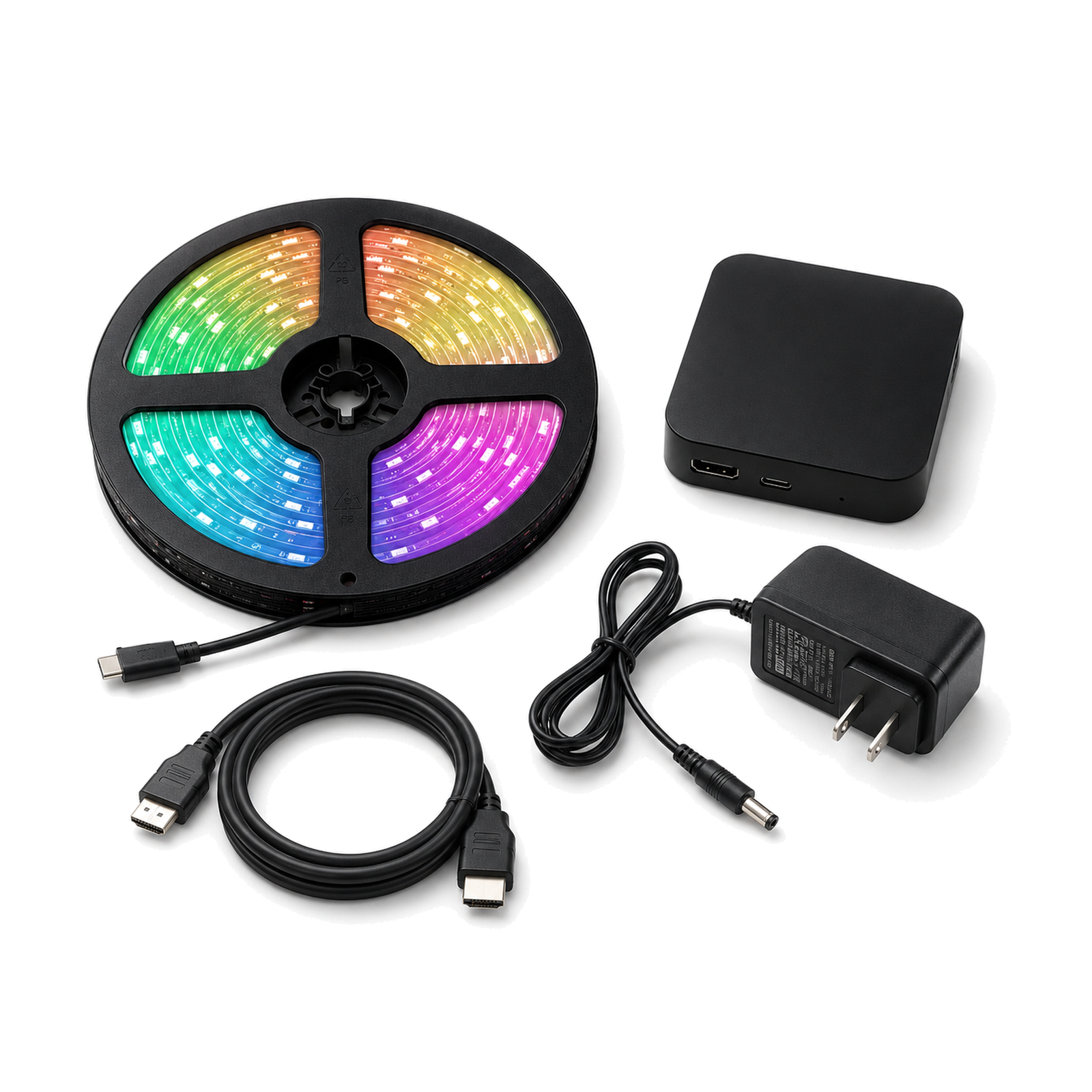 Kit LED TV Wi-Fi HDMI Neolight Sync format US pour TV 55 ? 65 pouces sur fond blanc