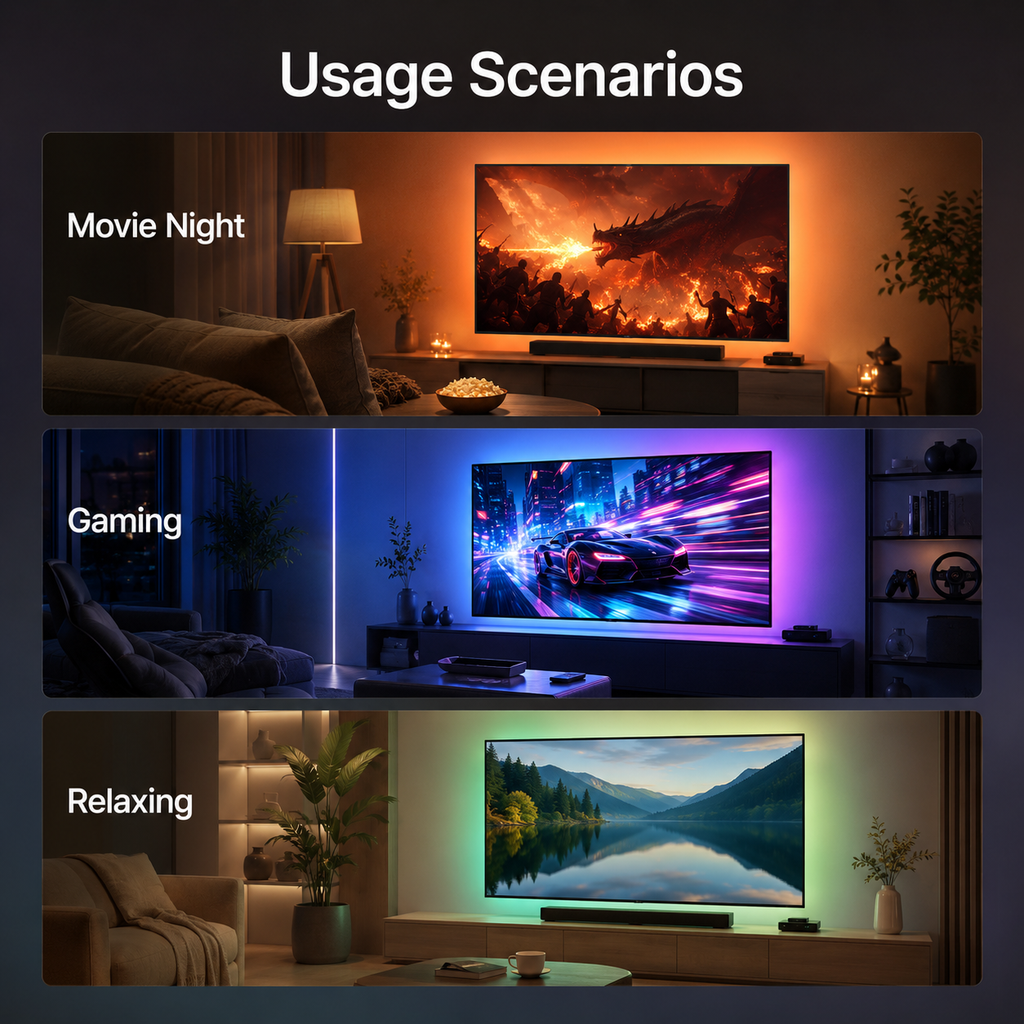 Usage scenarios for TV LED backlight kit